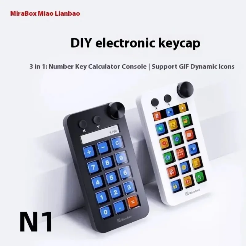 MiraBox N1 Universal Mini Keyboard with Visual Tuning and Screen Handle Custom Console