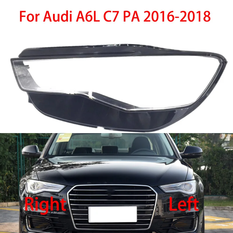 

For Audi A6 C7.5 2016-2018 Headlights Lampshades Clear Headlamp Lampshade Headlamp Housing Clear Lens Lampshade Plexiglas