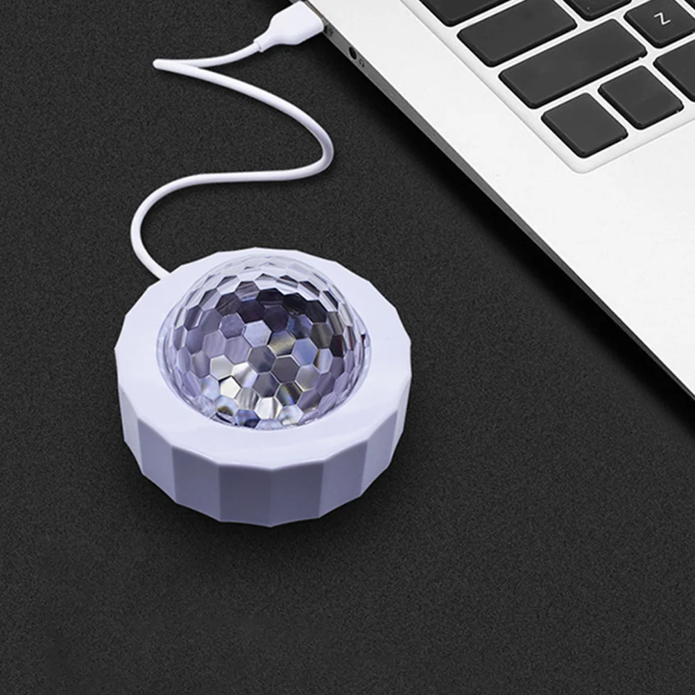 

2Sets Mini Disco Ball Lights LED Car Interior Atmosphere Lamps USB Charging Portable Durable Fashionable Long Service Life