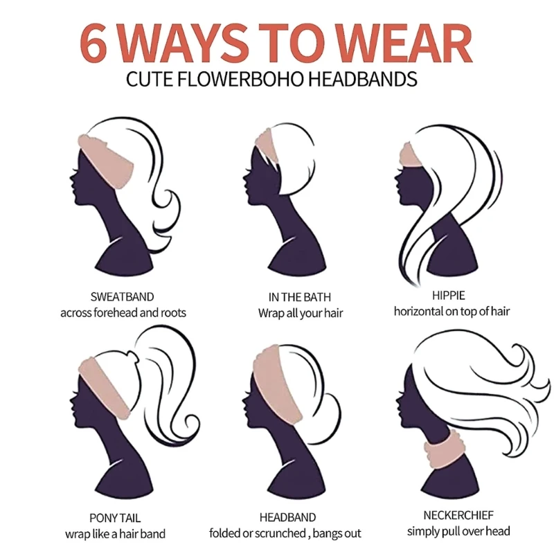 

Moisture Proof Sports Hairband Flexible Stretchy Fabric Not Binding Design For Cycling Hiking Dance Training