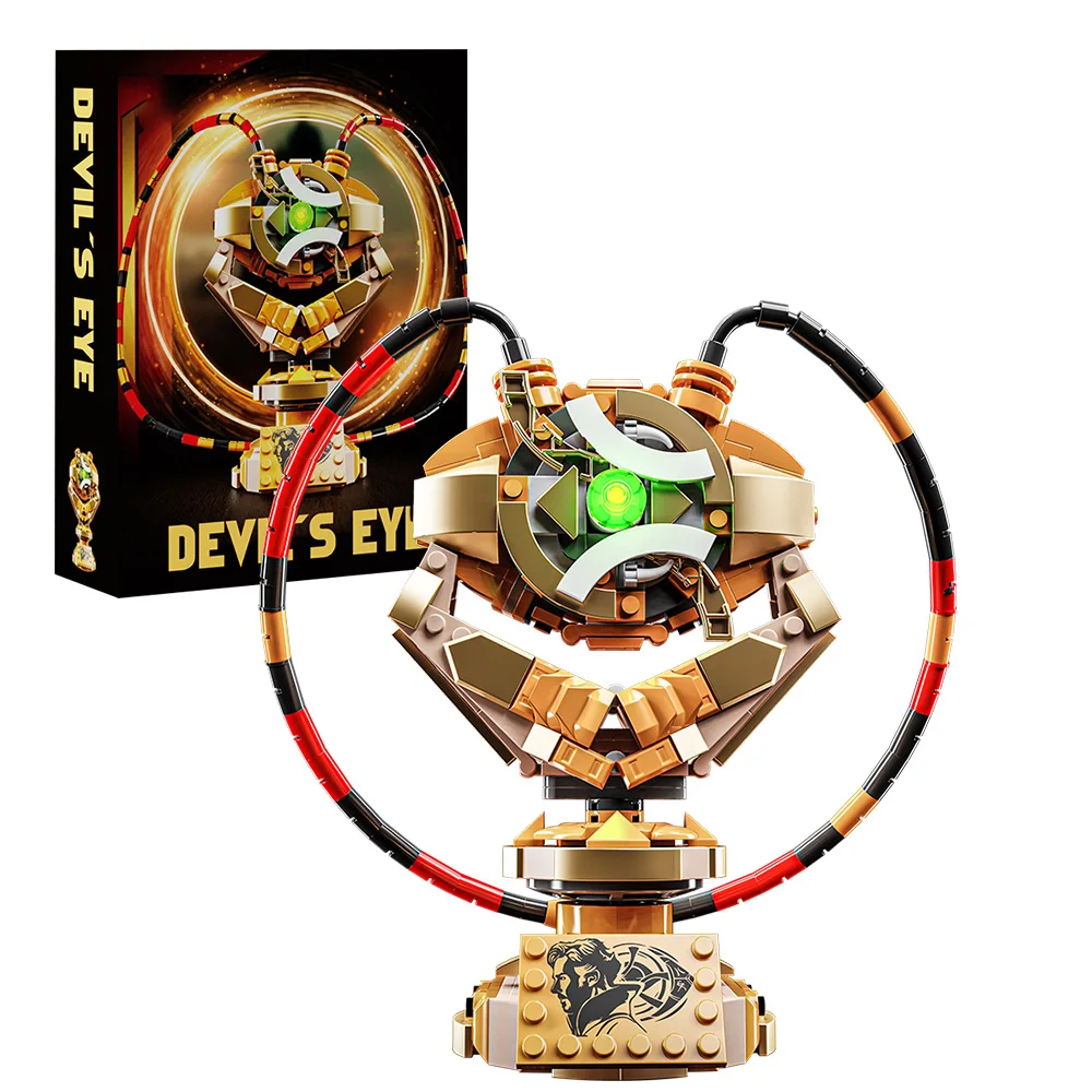 Doctor Strange Magic Necklace Building Blocks Model, Comes with Light Components, Movie Enthusiasts Collection Ornament