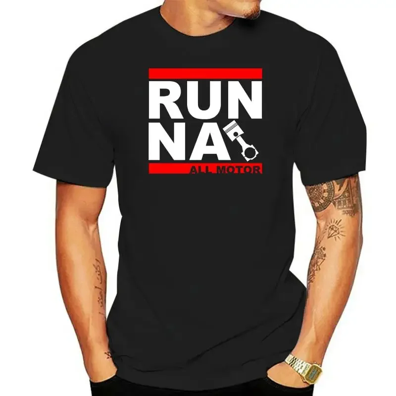 FTD Apparel Men's Runer NA All Motor Engine Car Racinger JDM T Shirt Men T Shirt Short Sleeve Print Casua Print T-Shirt for Men