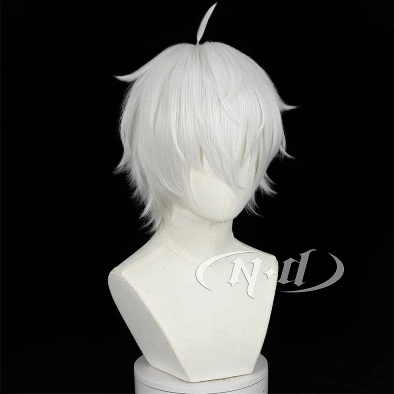 ND ناجي Seishiro شعر مستعار تأثيري أنيمي الأزرق قفل كانيكالون الاصطناعية متوسطة طول الشعر الأبيض ل أنيمي Expo حفلة تأثيري الدعائم