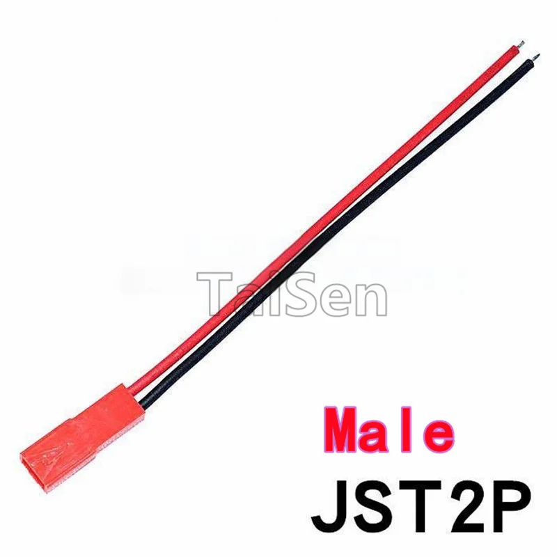 2 Pairs (2pcs male and 2pcs female) JST Plug-in Wires 2P Connection Cables 10cm 20cm 30cm LED Male-Female Plug 2P One End Tinned