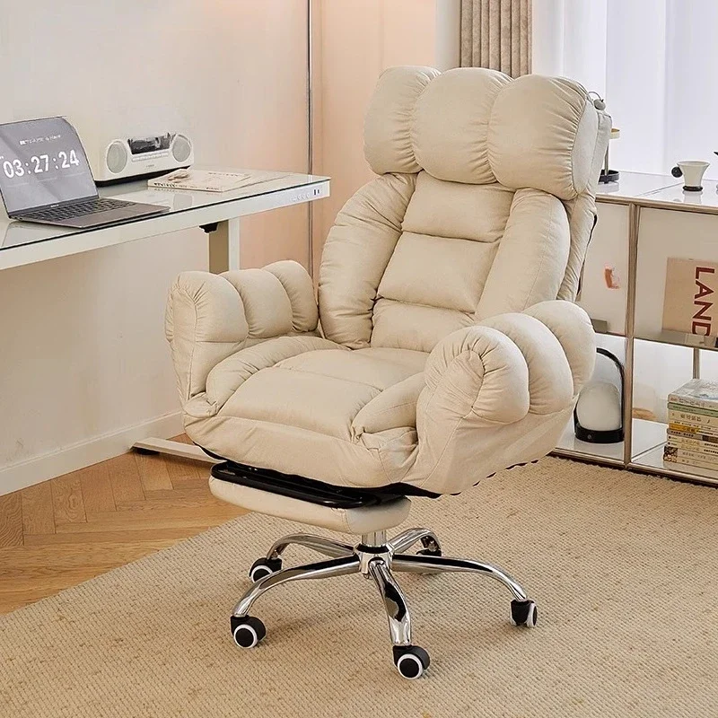 

Velour Comfortable Office Chairs Computer Back Support Mobile Foot Rest Office Chairs Luxury Recline Cadeira Gamer Furniture