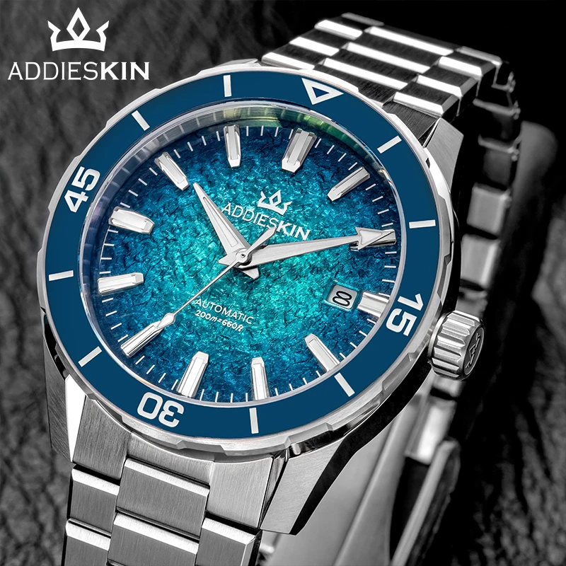 

Addieskin K005 Luxury Men's Automatic Watch Miyota 9015 Movement Mechanical Wristwatches 200M Waterproof Ceramic Bezel Sapphire