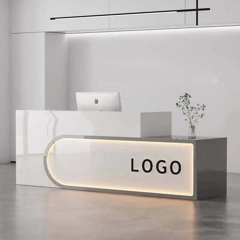 

Desk Simple Luxury Beauty Professional Reception Counter Reception Modern Caja Registradora Para Negocios Commercial Furniture
