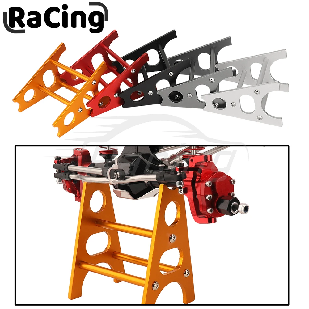 1 SET Simulation Metal Jack Repair Tool Frame Placed Holder for 1/8 1/10 RC Crawler Axial SCX10 I II III TRX4 Remote Control Car