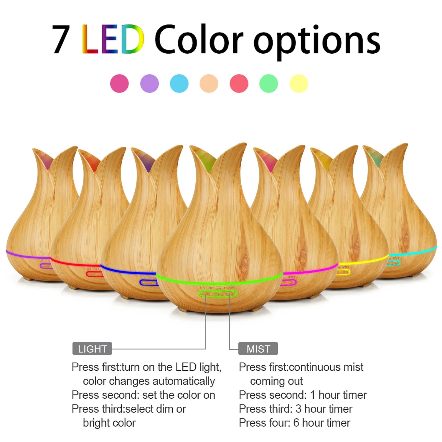 واي فاي الذكية الهواء المرطب 400 مللي زيت طبيعي الناشر الروائح مرطبات الهواء بالموجات فوق الصوتية بخاخ ضباب بارد المرطب