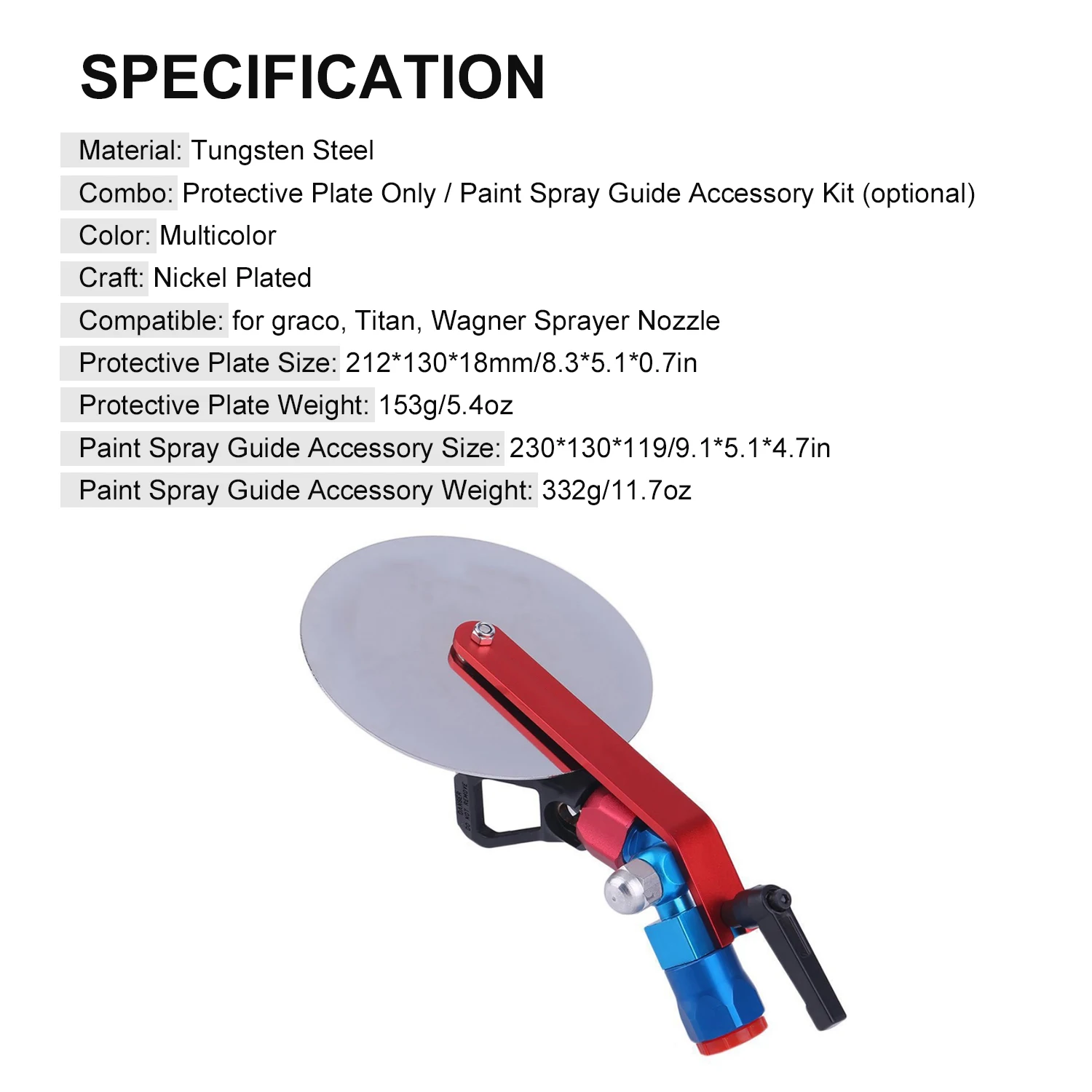 Spray Guide Accessory Tool for Airless Paint Sprayer Anti-Splash Baffle Airless Paint Sprayer Power Accessory For Wagner