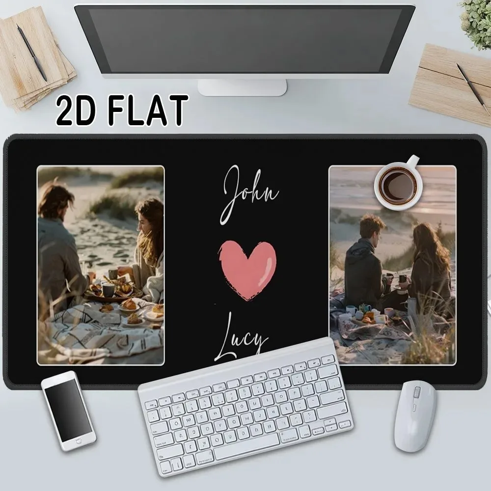 Exclusive Custom Text Desk Mat for Birthday & Christmas, Upload Photo & Name Available, Extended XL Smooth‑Surface Gaming Pad