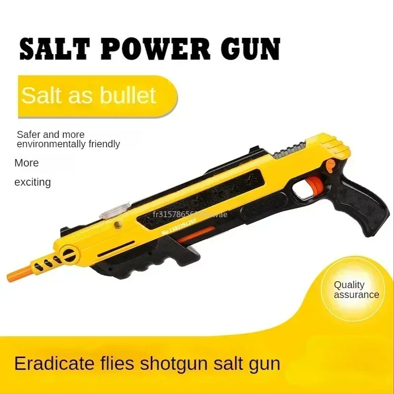 2024 New Black Salt Gun Free Aiming Device As A Gift Upgraded Accurate Aiming Fly and Mosquito Killer Adult Simulation Toy