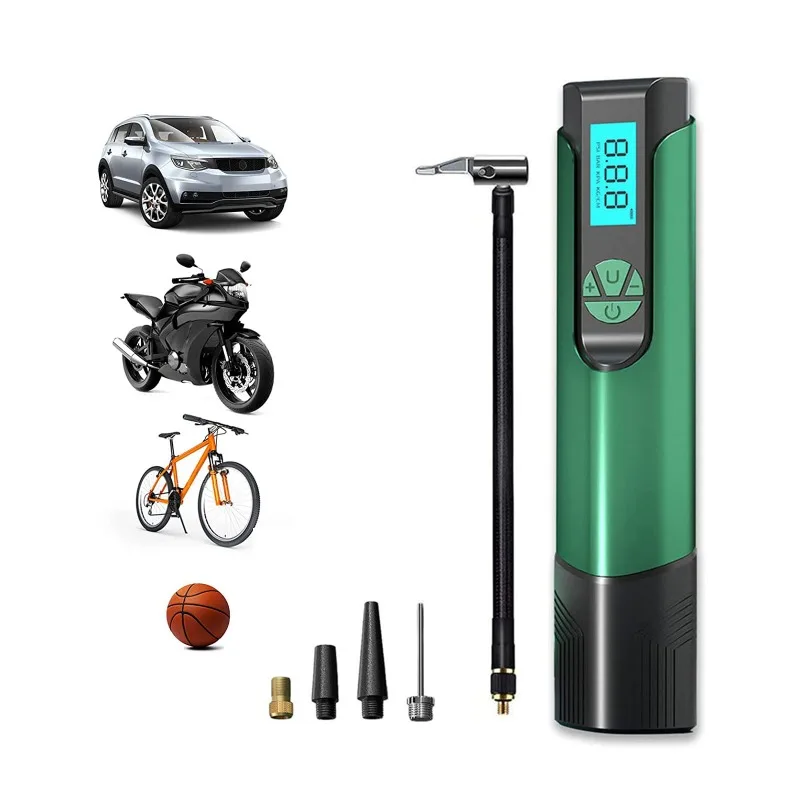 Air Pump Mini Rechargeable Tire Inflator Handheld Air Pump Cordless Compressor Portable Digital Car Tire Pump Car Bike Tires