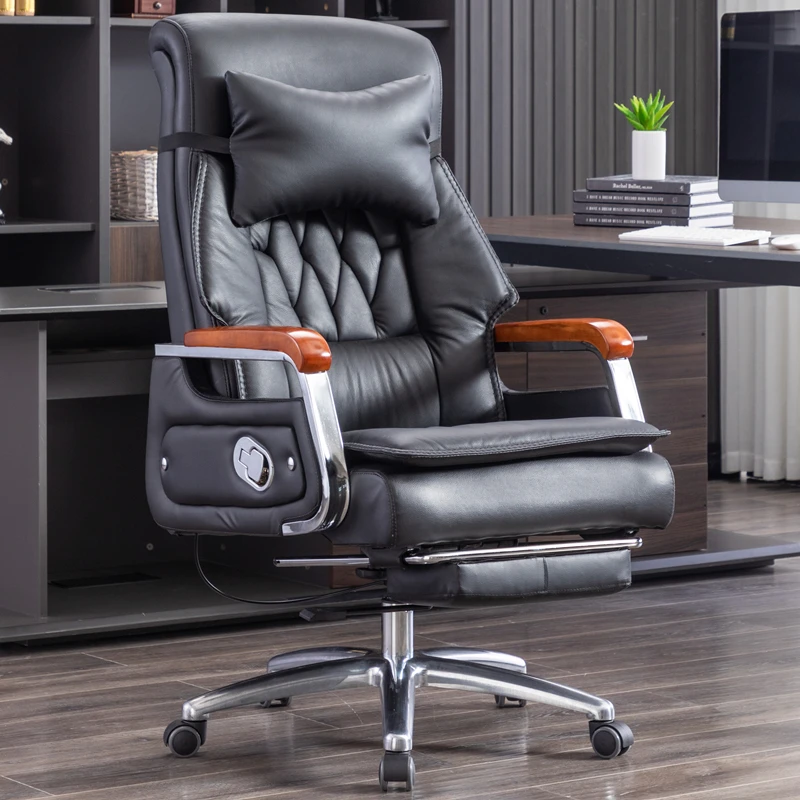 Massage Lazy Office Chair Dining Luxury Leather Living Room Office Chair Arm Rolling Cadeira De Escritorio Salon Furniture