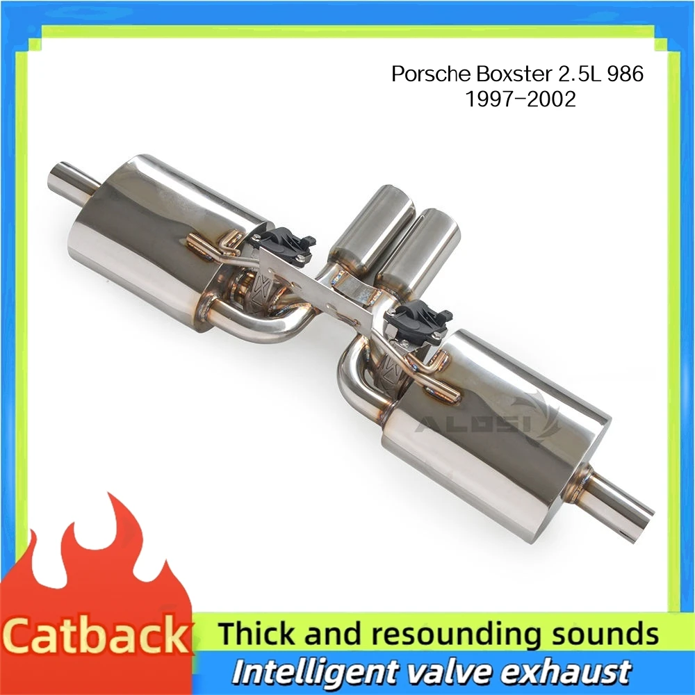 

Stainless cat Back Exhaust System Muffler for Porsche Boxster S 3.2L 986 2000-2004 Auto Parts with Valve-regulated Exhaust Pipe