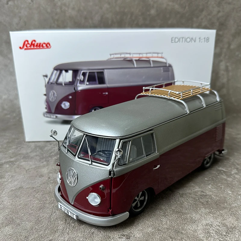 Schuco 1:18 VW  T1b Bus Lowrider  van Alloy Open door car model collection  Birthday gift static display model