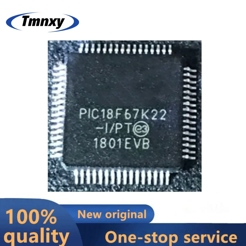 

10PCS PIC18F67K22 PIC18F67K22-I/PT TQFP64 Chip MCU 8-bit Microcontroller 128KB