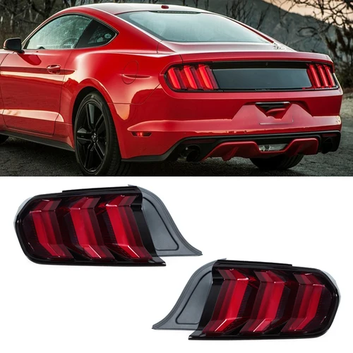Imagen 1 del producto Para Ford Mustang 2015 2016 2017 2018 versión estadounidense luz trasera LED lámpara de advertencia de freno de conducción accesorios de coche