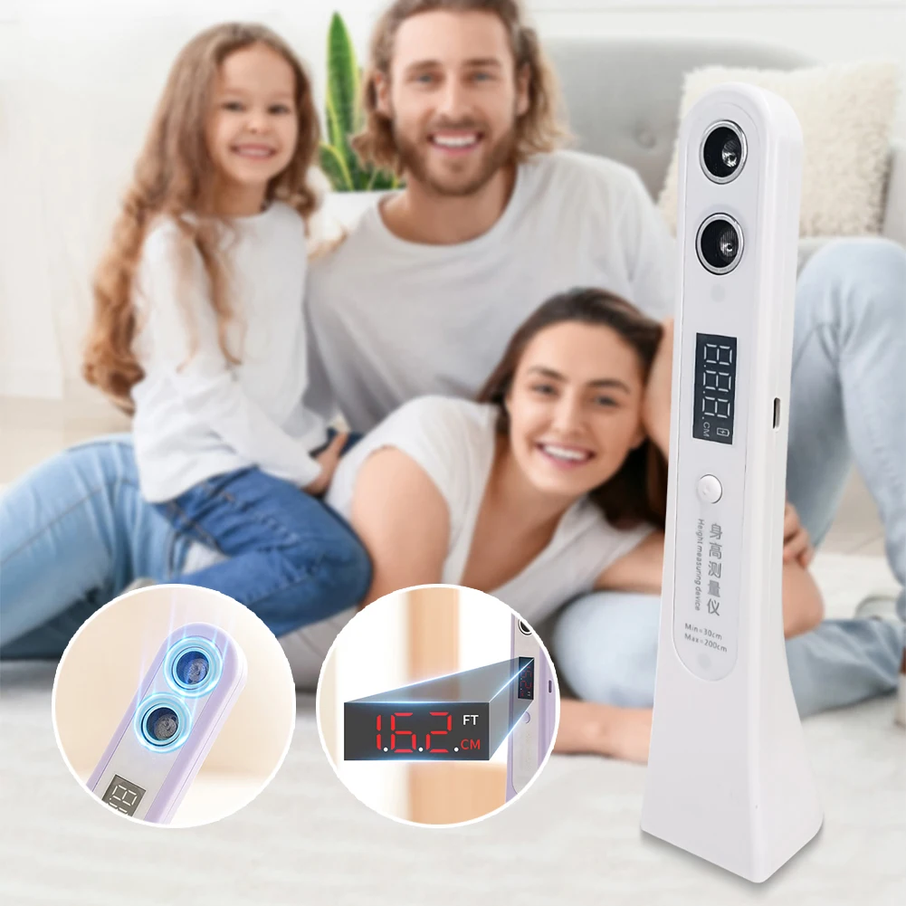 

Ultrasonic Height Measurement Meter High Accuracy Height Measuring Stadiometer LED Display Electronic Height Ruler for Children