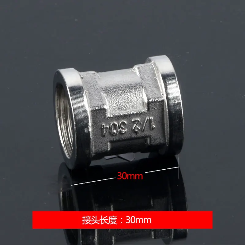 Stainless steel pipe 20MM internal thread pipe clamp/pipe joint/water pipe joint/double internal thread straight fitting