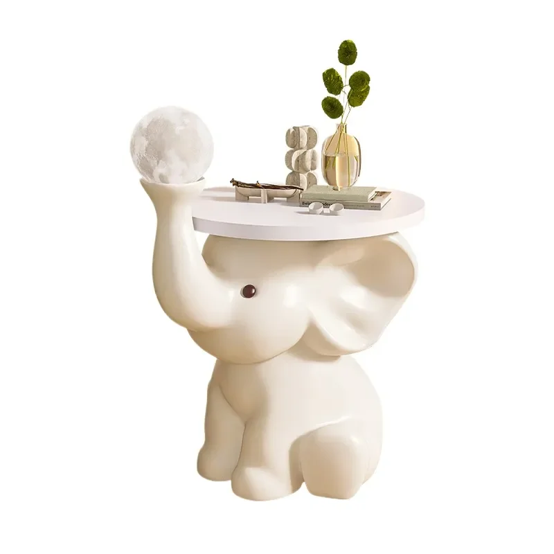 Large Elephant Floor Ornament for Living Room TV Cabinet Sofa Side Cream Style Home Decor Housewarming Gift