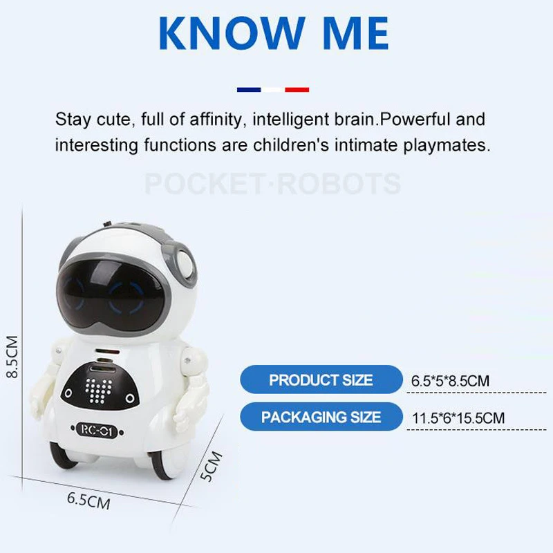 ポケットロボット おしゃべり インタラクティブ対話 音声認識 録音 歌って踊る 物語を語る ミニロボット おもちゃ