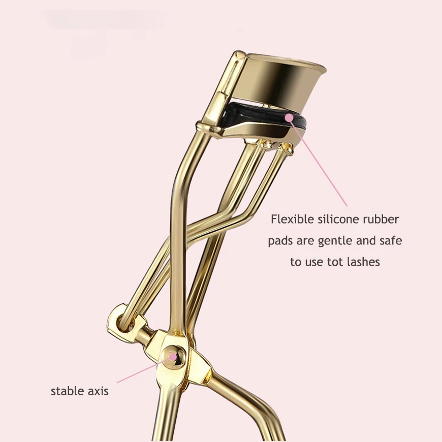 Broad Curve Eyelash Curler Stainless Steel Silver Eyelash Curler with Precise Control for Long Lasting Curls