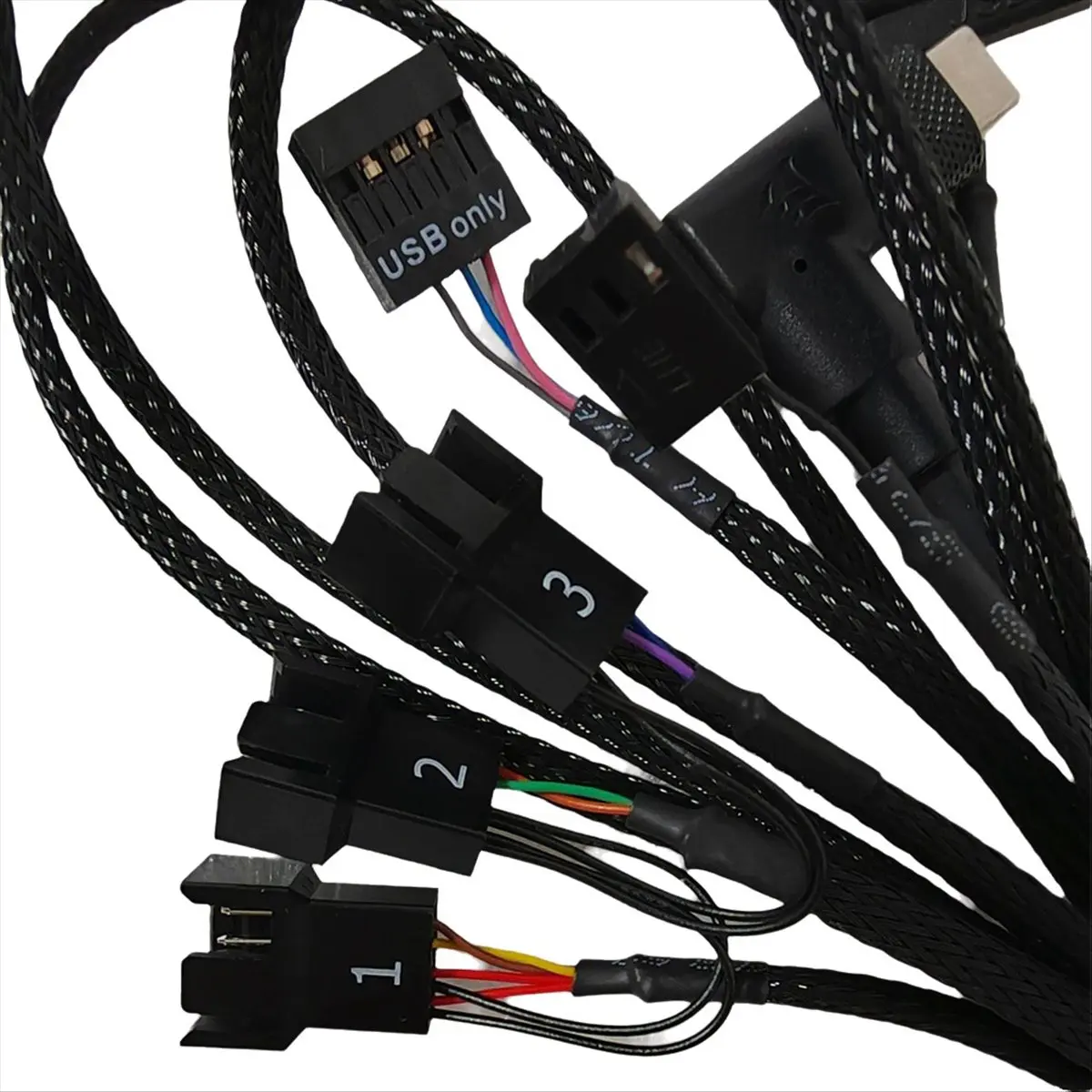 

A32M For Corsair ICUE H100i CPU Cooler Water Cooled Cooling Radiator O-USB C Power Supply Adapter Cable 2 Fan Type C Cable