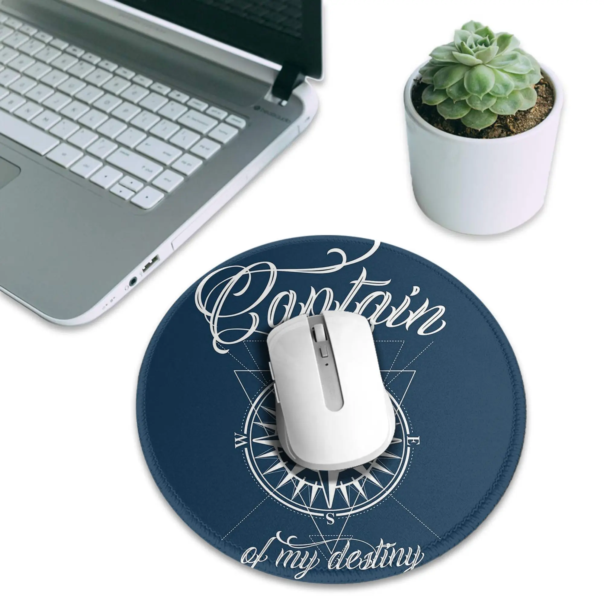 Nautical Compass Captain Anchor Boat Mouse Pad Computer Keyboard Mouse Mat Gaming Laptop Desk Mat Office Accessories Table Mats