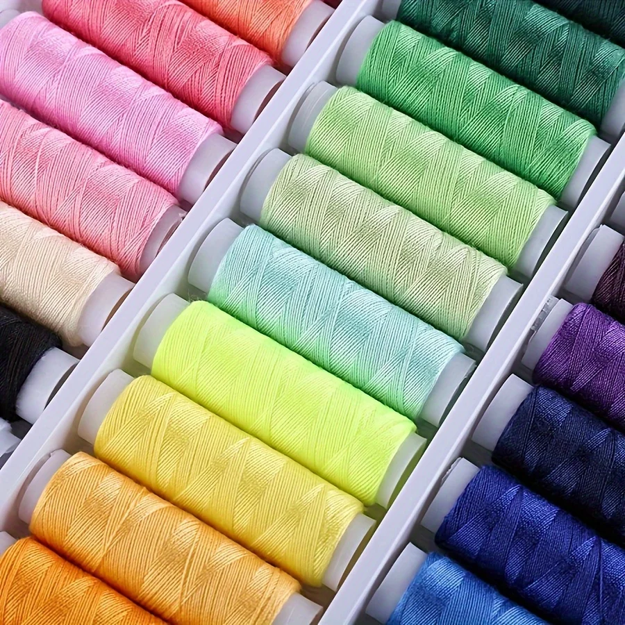 39 color sewing thread, high-strength polyester, color fastness, suitable for DIY sewing and handicrafts, essential hand sewing