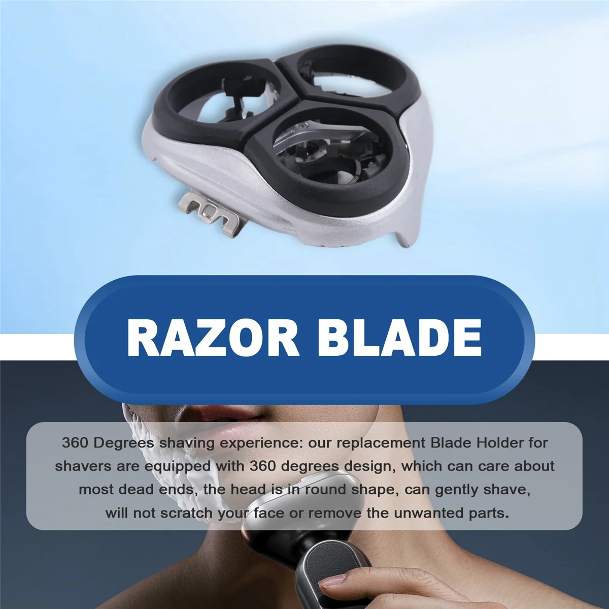 Tête de rasoir électronique de rechange pour Philips, support de lame, série PT725, HQ8230, HQ8240, 927, 8250, 7800, 7810XL, gris, populaire