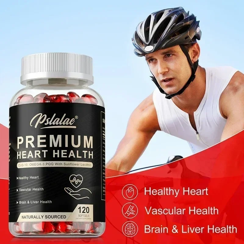 

Premium Heart Health - Improves Blood Flow, Balances Blood Pressure, Promotes Heart, Brain And Cardiovascular Health