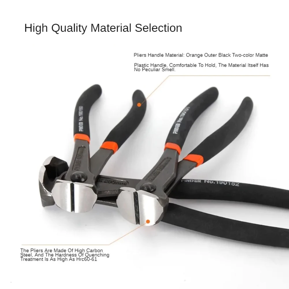 

End Cut Nippers Top Cutting Pincers Pliers Manual Nail Pulling Pliers Flat Mouth Nail Lifting Labor-Saving Pliers