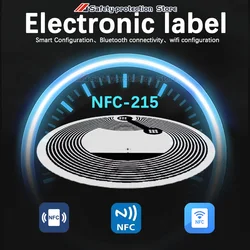 100pcs] 215NFC electronic tag cell phone NFC Ntag round card game card shortcut command music wall huawei share ios shortcut