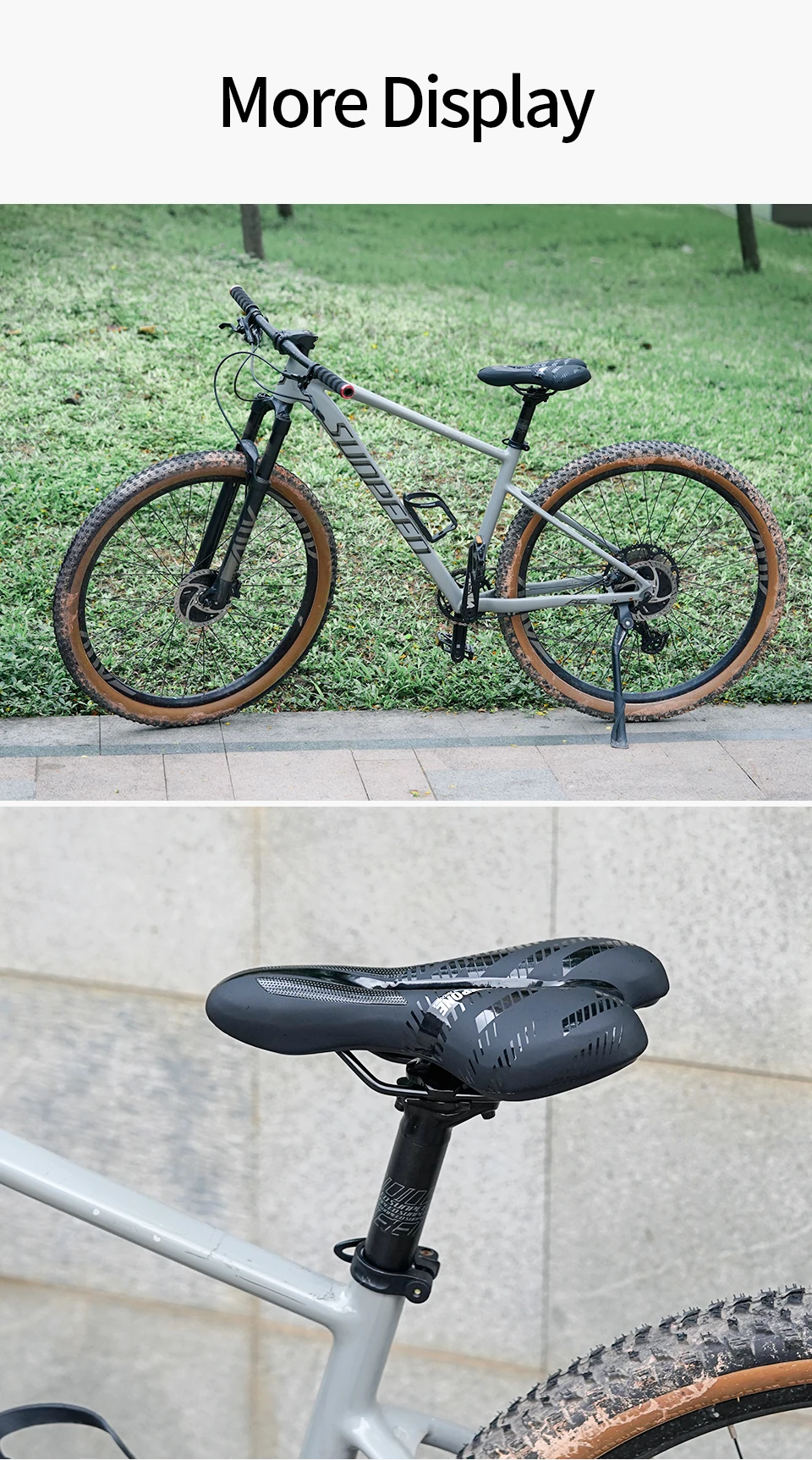 STEPONE Bike Saddle Mountain MTB Road Cycling Cushion Seat Exercise Soft Silicone Gel Shockproof Comfortable Hollow Saddle