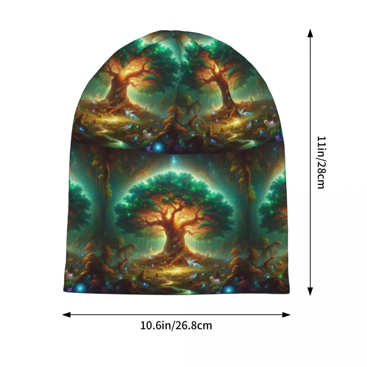 Enchanted Tree Of Life Skullies Beanies Hats Warm Autumn Winter Outdoor Cap Knitted Bonnet Caps for Men Women Adult