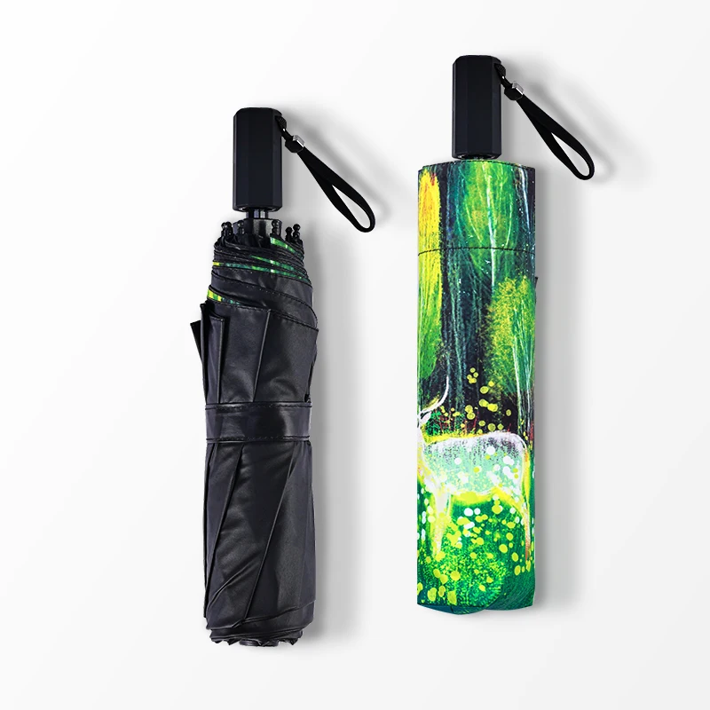 

Portable Foldable Umbrella Ultra Light Aluminum Frame Forest Deer Anti-UV Waterproof Outdoor Sun Rain Umbrella Father's Day Gift