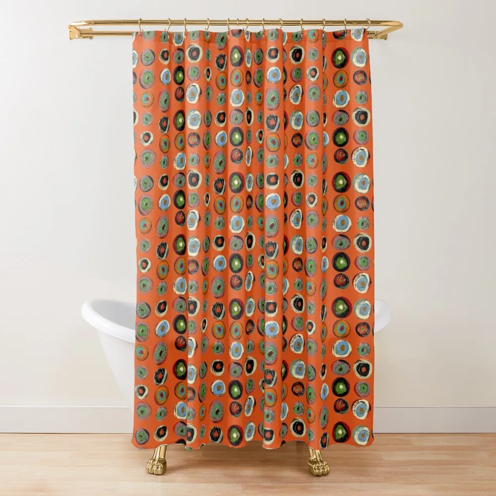 

Ordered Spirals: Tangerine Shower Curtain Waterproof Fabric Shower Bathroom Deco Shower Bathroom Luxury Bathroom Curtain