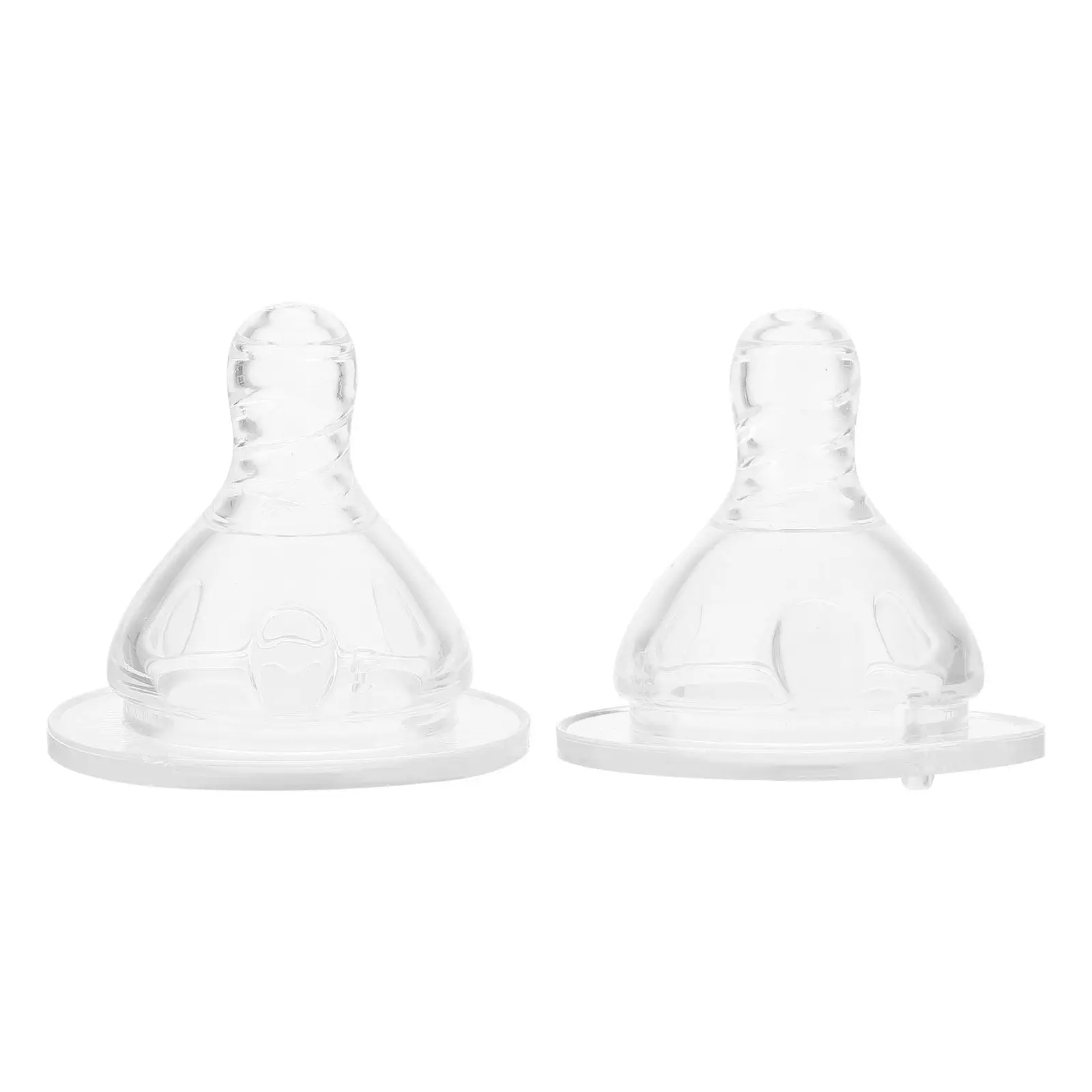 

2pcs Silicone Baby Pacifiers Infant Nursing Nipples Soft Safe For Newborns Toddlers Replacement Feeding Nipples