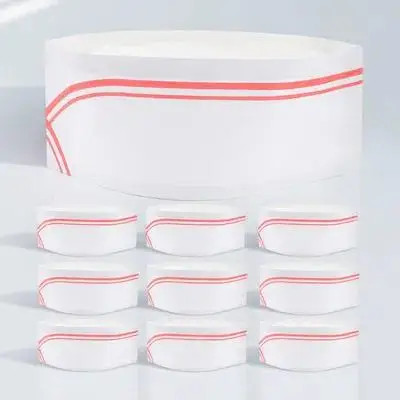 Gorro de Chef de 40 Uds., Material duradero, Ideal, profesional, para hornear en casa, Catering, escuelas, colegios, sombrero desechable de papel, cómodo