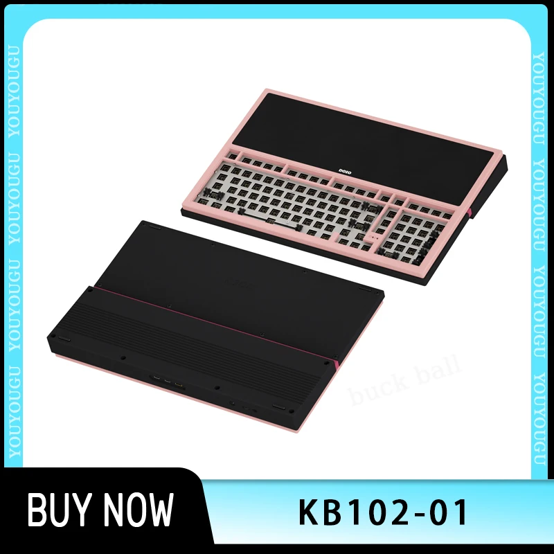 Doio Kb102-01 Game Mechanical Keyboard Kit Aluminum Alloy 14.5-Inch 102 Key Programmable Rgb Office Customizetion Wired Keyboard