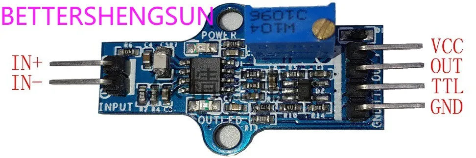 PVDF Piezoelectric Film Kit Piezoelectric Sensor Charge Amplifier Module with Comparator