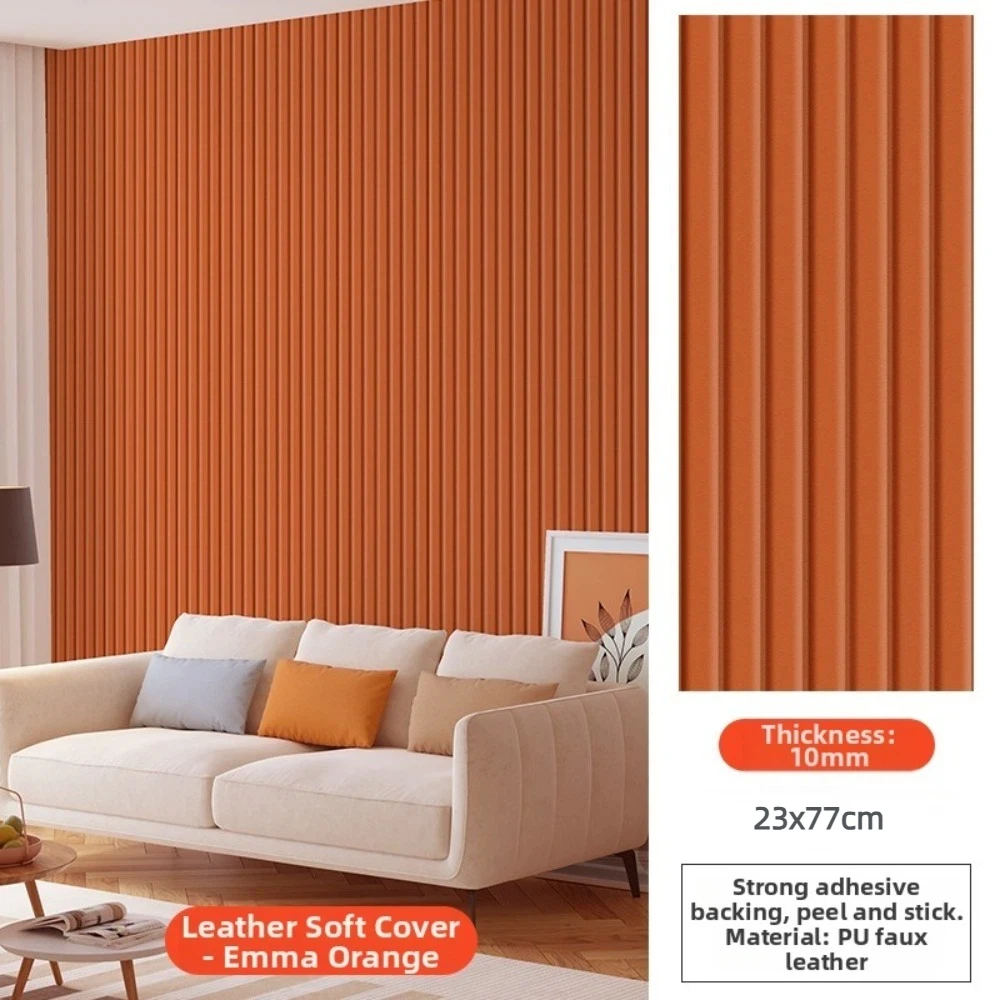 Leather Soft Bag Wall Sticker Widened Anti-collision 3D Sticker Thickened Peel and Stick Wall Panels Wallpaper Corner Windowsill