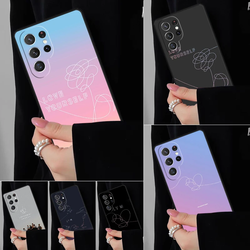 Чехол Love Yourself Answer для телефона Samsung Galaxy S25 S24FE S23 S22 S21FE S20 S10 Plus Ultra Note20 10Pro, мягкий черный чехол Чехол Love Yourself Answer для телефона Samsung Galaxy S25 S24FE S23 S22 S21FE S20 S10 Plus Ultra Note20 10Pro, мягкий черный чехол