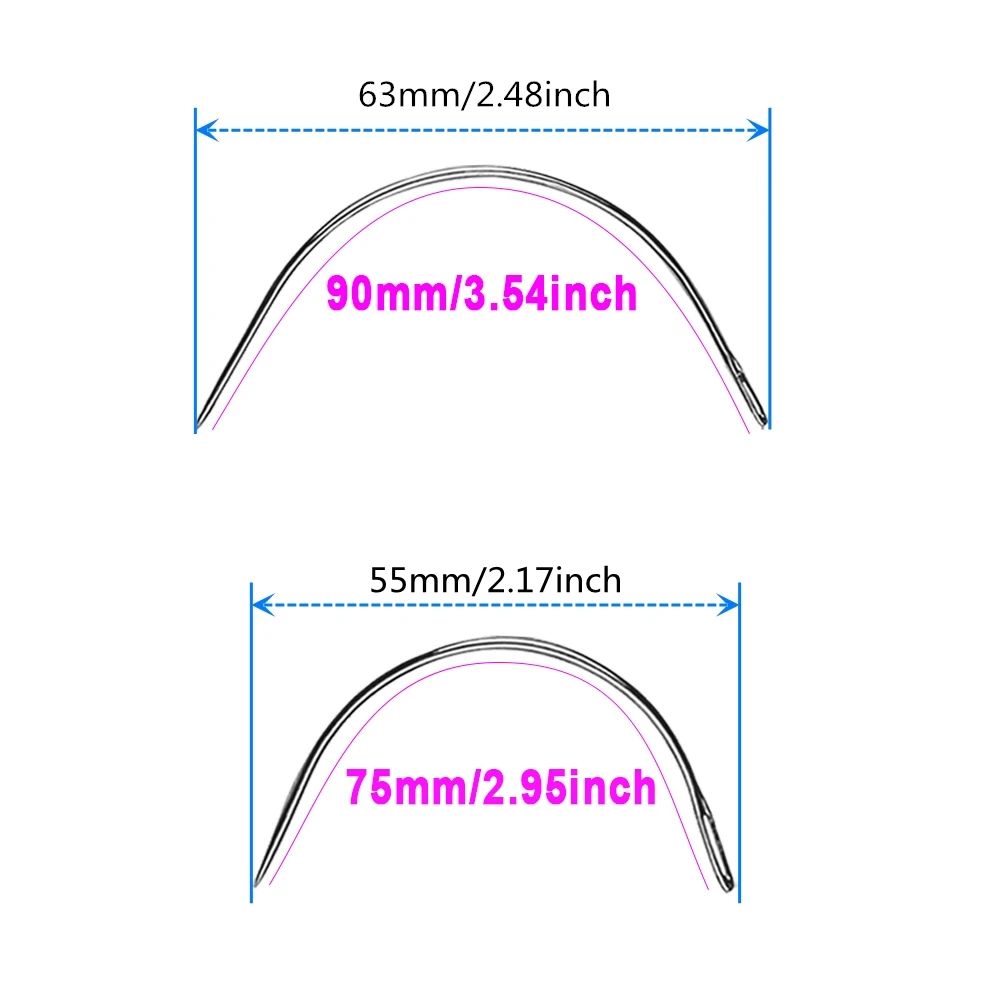 10 sztuk typu C zakrzywione igły tkackie gospodarstwa domowego do naszycia szpilki do tapicerki skórzany dywan płótno naprawy typu C igły