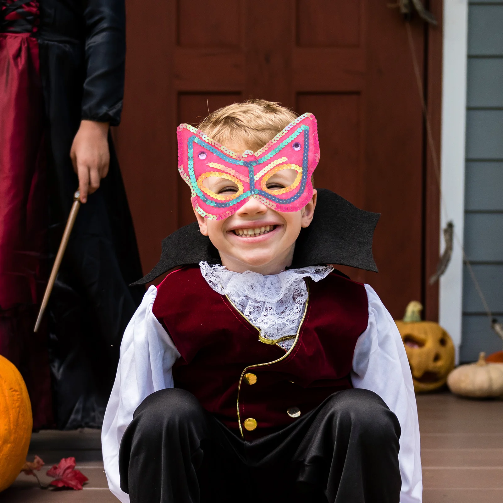 4 قطع من قناع عين الفراشة للأطفال، غطاء وجه تنكر متألق نابض بالحياة، مثالي لديكور الحدث في المهرجانات التنكرية