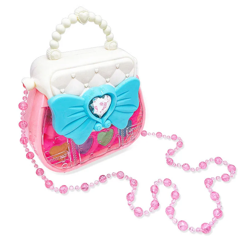 Kids Makeup Kit Washable Cosmetic Pretend Play Toys Included Lipstick Eye Shadow Blush Gift For Girls