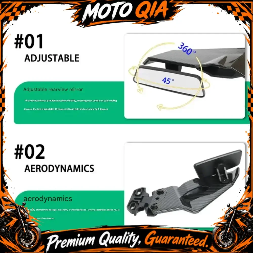 【High Quality​】QJMOTOR SRK921RR SRK800RR SRK600RR SRK550RR SRK250R wing-shaped rearview mirror modification parts