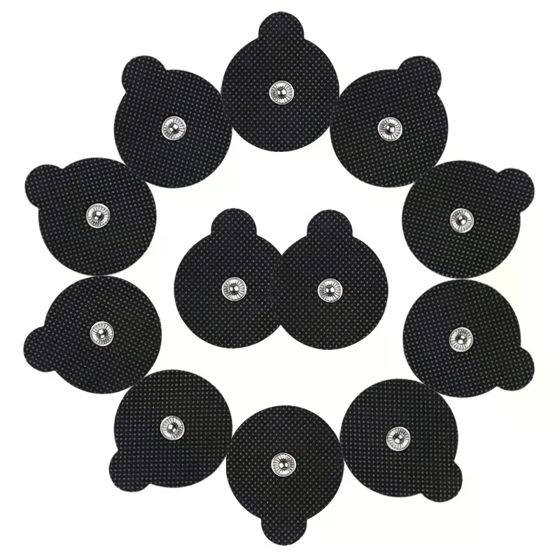 

2 шт., 4 см, круглые электродные подушечки TENS для EMS, стимулятор мышц, электротерапия, самоклеящиеся подушечки, сменные многоразовые