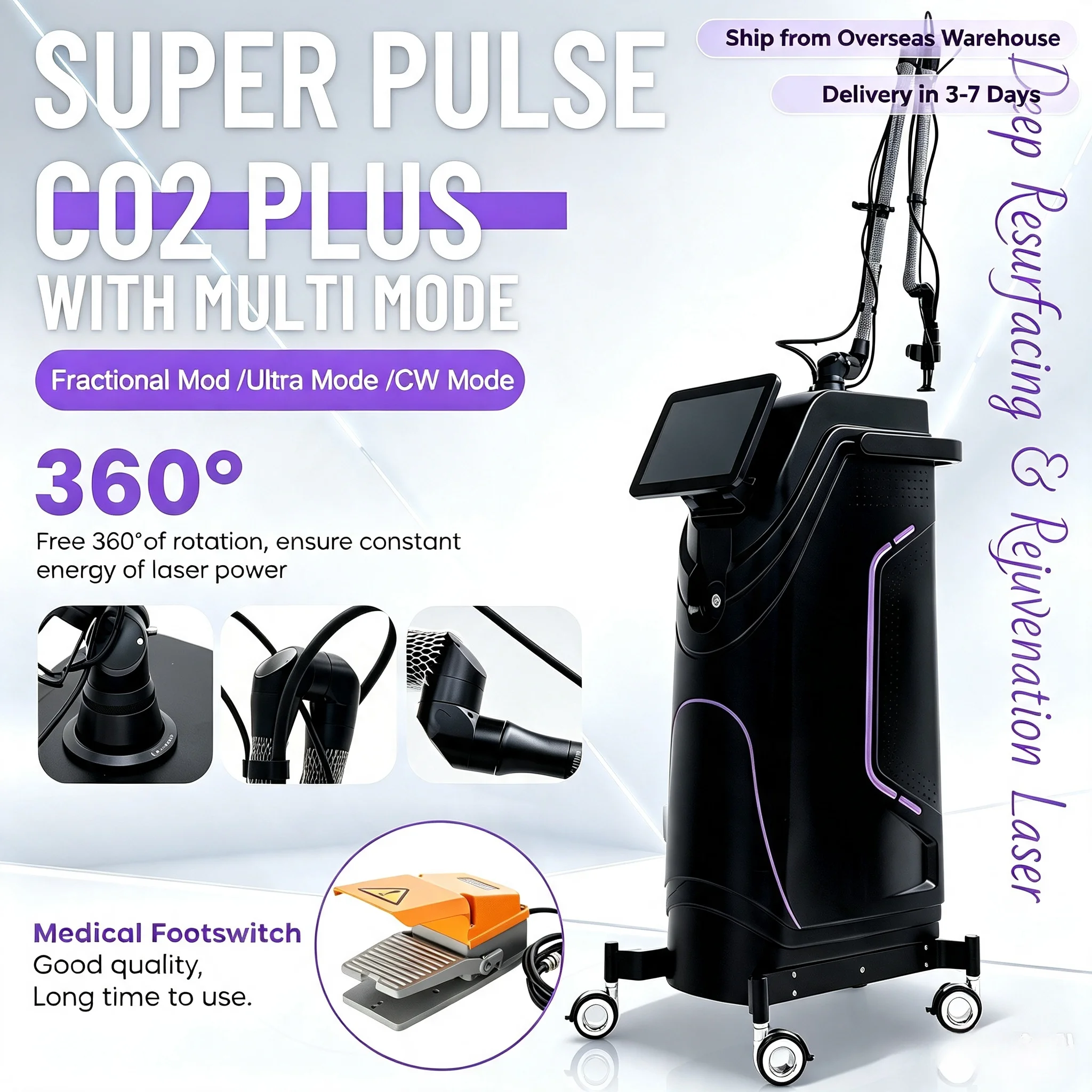 CO2 Lase Fractional Machine for Vagina Tightening & Pigment Removal Face Lifting Beauty Equipment Newest Technology Salon